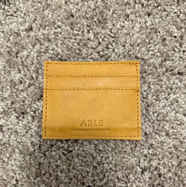 Able Leather Alem Card Case Wallet in Cognac - Image 2