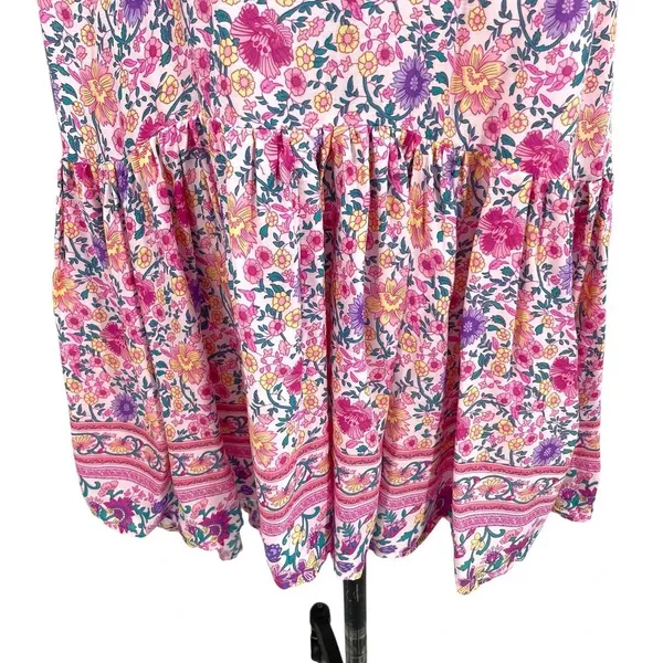 Label Of Love Rosa‎ Pink Floral Midi Dress Size Medium - Image 8