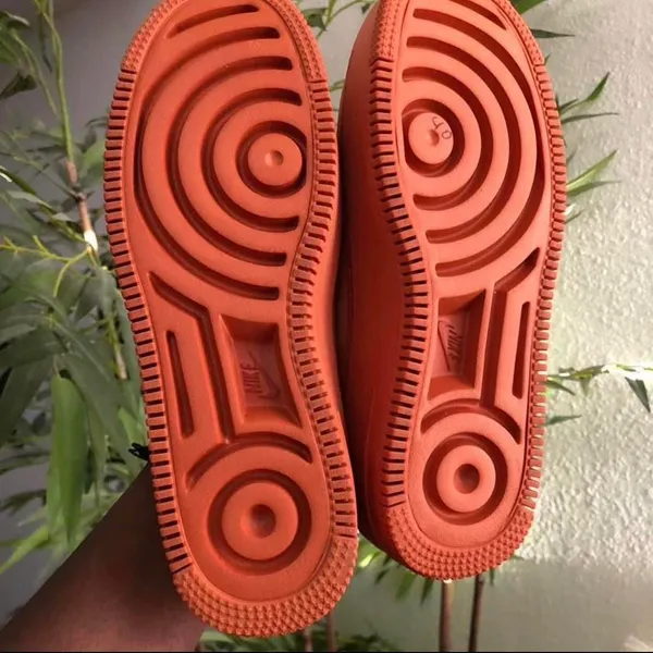 Nike Air Force 1 One Lover XX Cinder Orange Slip On Clogs Chunky Platform Lug Sole Mules Sneakers Trainers Size 7.5 AO1523 - Image 4