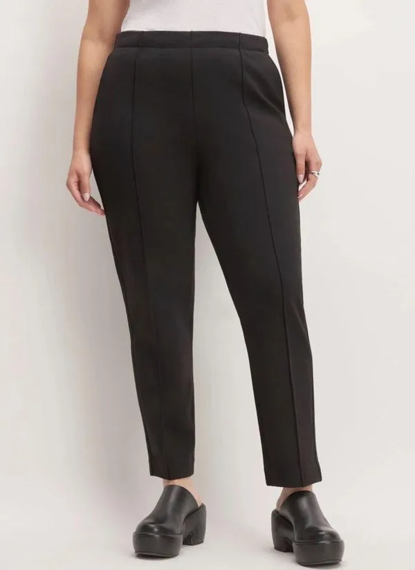 Everlane The Dream Pant Pintuck Pull On Pants Tapered Black Womens Small - Image 2