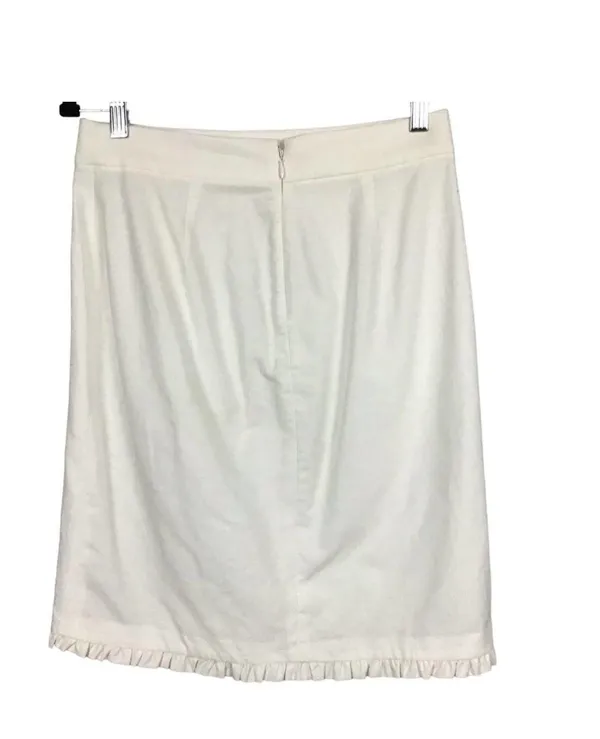 J. Crew White Cotton Pencil Skirt - Image 2