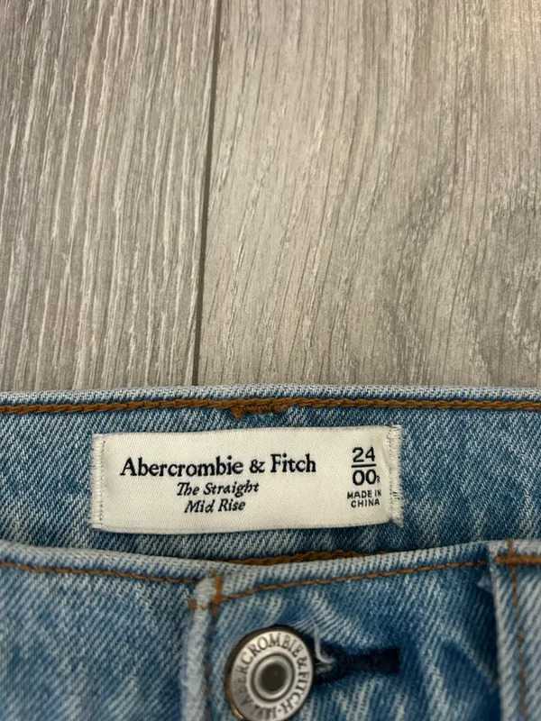 Abercrombie & Fitch The Straight Mid-Rise Jeans Size W24 - Image 3