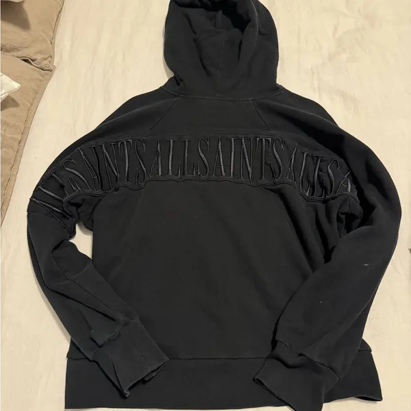 All Saints Black Hoodie XS Talon Logo - Image 4