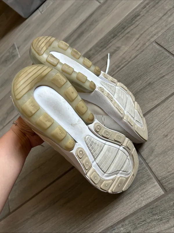Nike Cream and Orange Air Max Running Sneakers - Image 5
