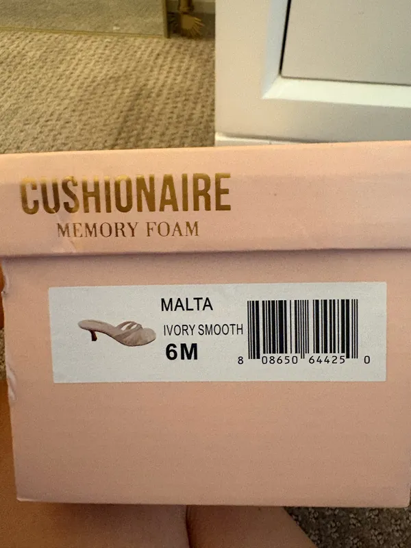 Cushionare Malta Kitten Heels - Cream 6 - Image 8