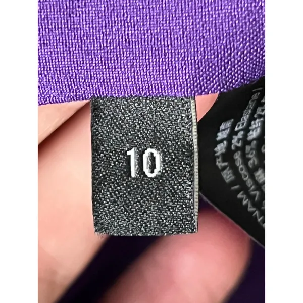 Theory Amethyst Eco Crunch Wash Purple Linen Blend Double Breasted Blazer 10 - Image 9