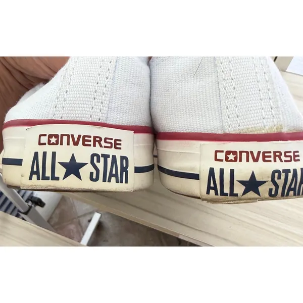 Converse All Star Womens 7.5 Mens 6 White Lace Up Classic Casual Sneakers Shoes - Image 4