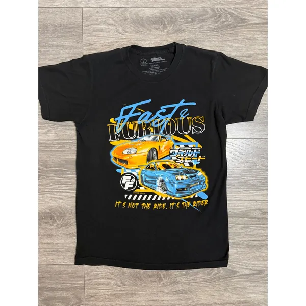 Fast & Furious Graphic Women T-Shirt S Black Toyota Supra Nissan Skyline Racing - Image 10