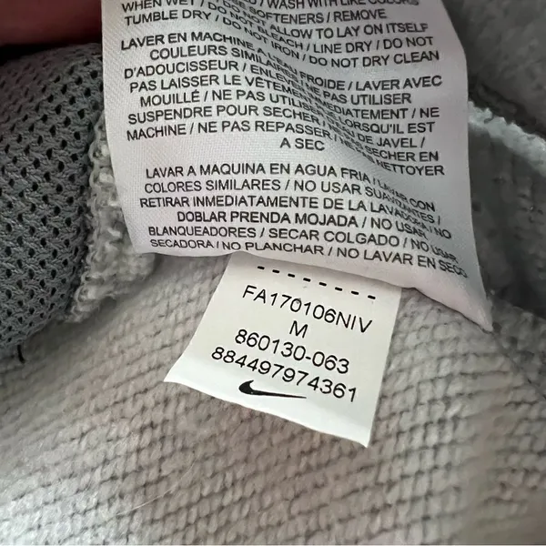 Nike Dry Cowl Funnel Neck Pullover Top Heather Gray Medium - Image 12