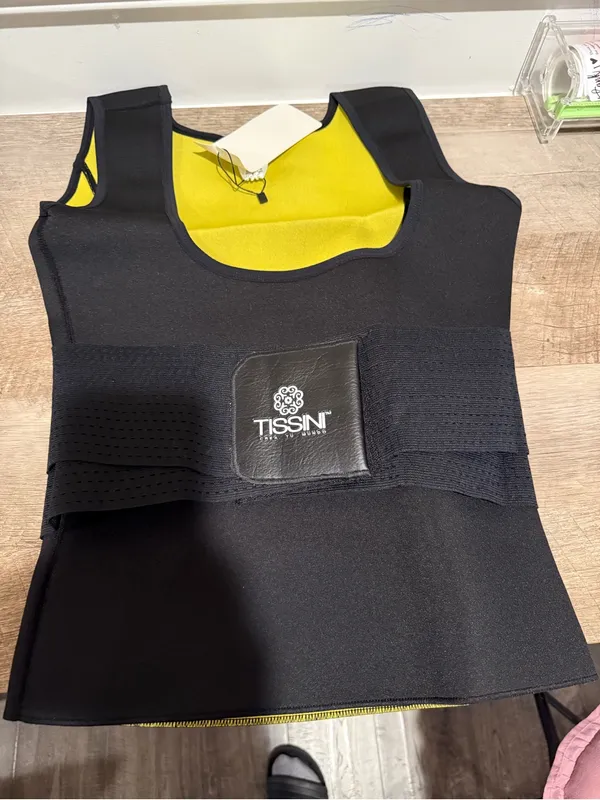 Black Thermal Waist Trainer Vest Size L - Image 2