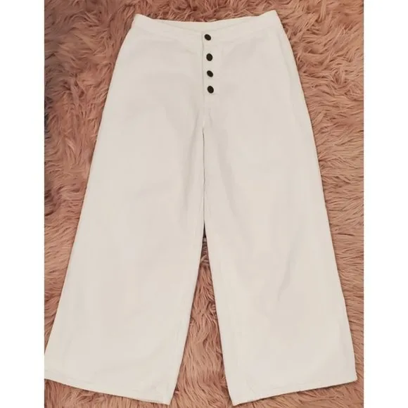 Anthropologie SADIE & SAGE White High Rise Pants - Image 2