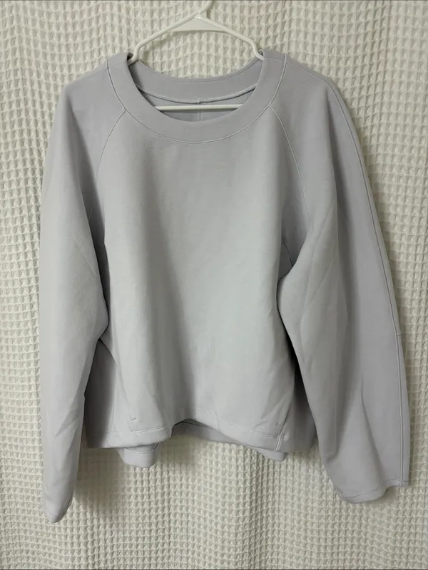 Lululemon AirWrap Modal Crew Long Sleeve Top, Alpine White, Size 16 - Image 8