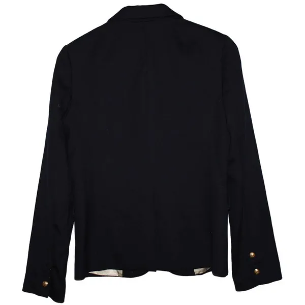 Women J. Crew Schoolboy Jacket 17072 Navy Blue Gold Wool Blazer Suit Coat Size 6 - Image 2