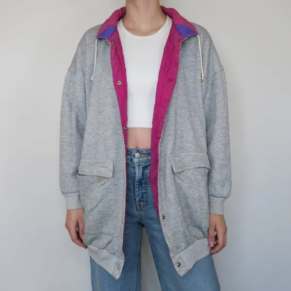 Vintage 80s Reversible Colorblock Windbreaker Jacket - Image 5