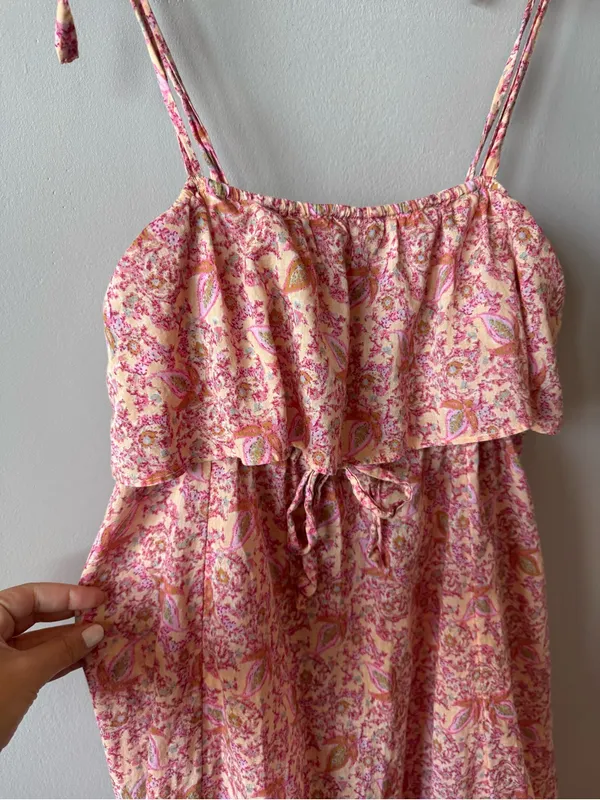 Free People Women’s Tangier Babydoll Floral Maxi Dress Size Small - Image 4