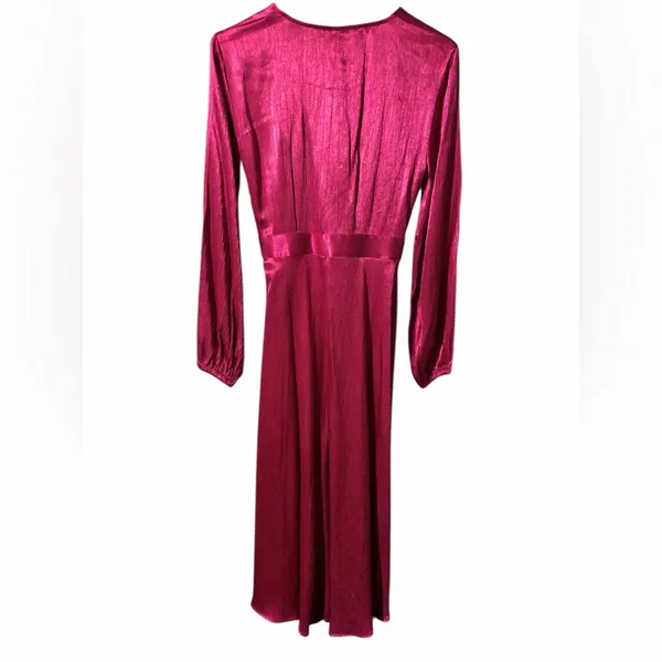 Elegant Pink Satin Wrap Dress From Kohls Nine West - Image 4