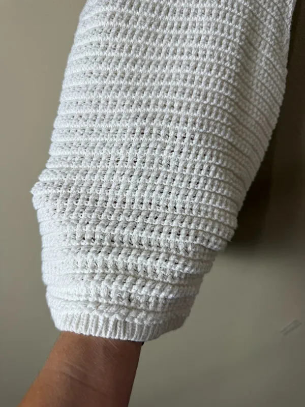 Madewell Chunky Open Knit Tank Top Sweater Size Small White Cream - Image 4