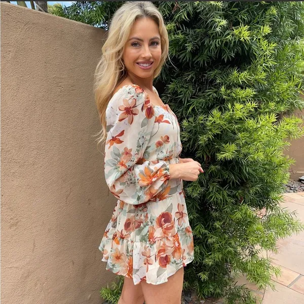 Lush Size Small Layla Mini Dress Babydoll Boho Floral Tiered Skirt Cottage - Image 4