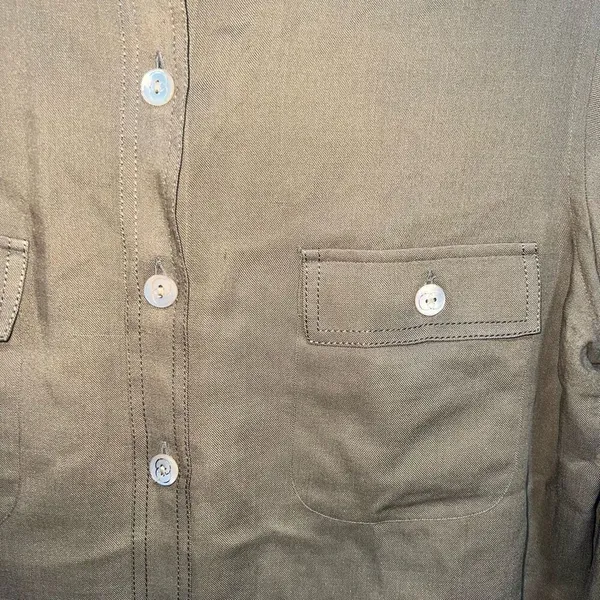 VINTAGE Gucci (1970’s) Military Button Down Top - Image 5
