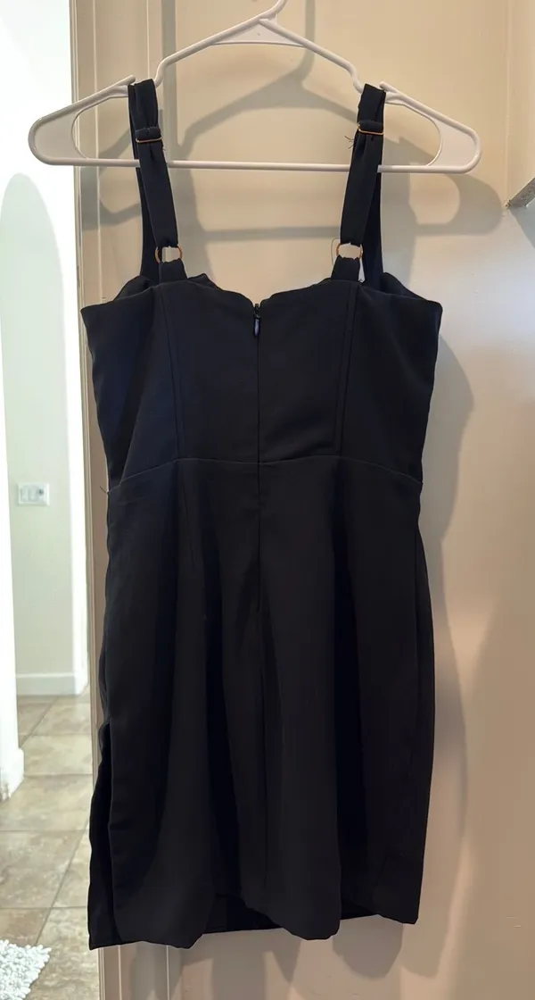 Oh Polly Black Corset Mini Dress - Image 2