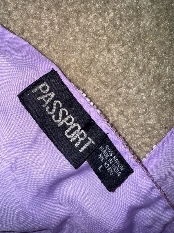Passport purple y2k beaded tie halter top - Image 5