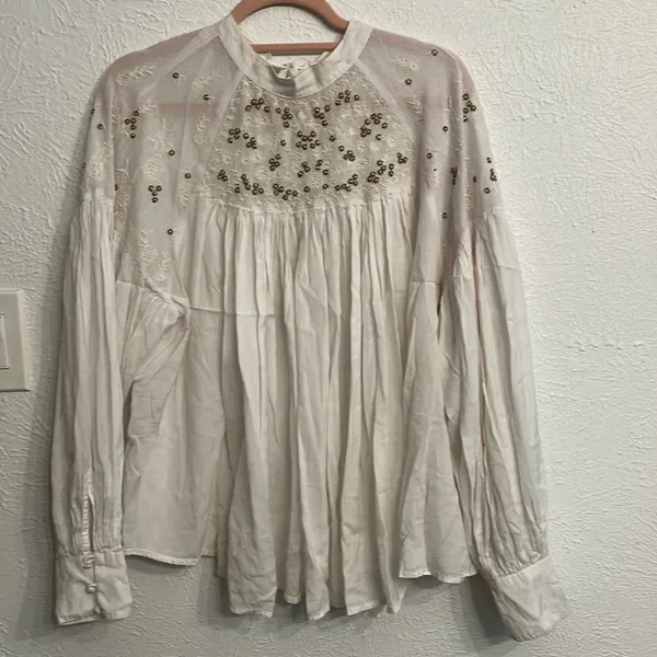 Free People Womens Tops Free People Have It My Way Embroidered Top In Ivory - Image 6