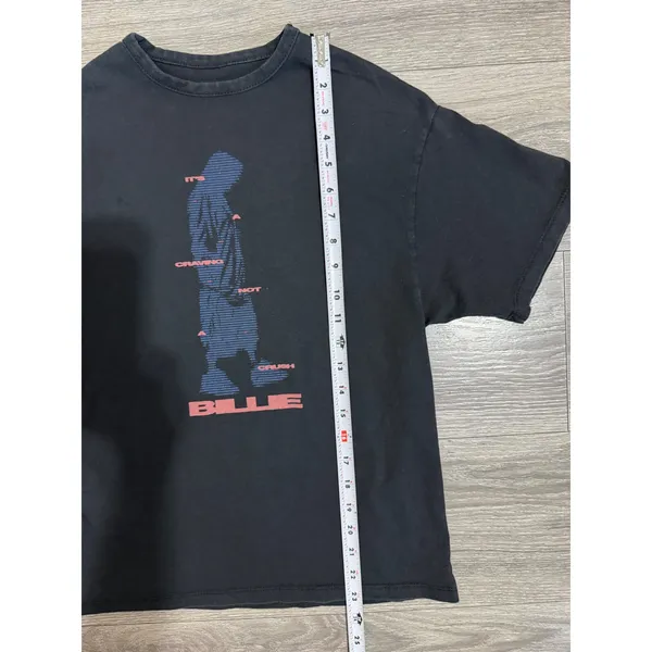Billie Eilish Women Tee XXS It's A Craving Not A Crush Graphic Black Concert - Image 8
