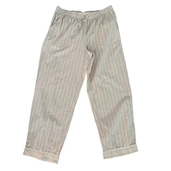 Haven Well Within Striped Cotton Pajama Set Size S Tan - Image 4