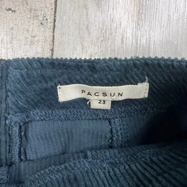 PacSun Women's Corduroy Mini Skirt Dark‎ Teal Size 23 - Image 2