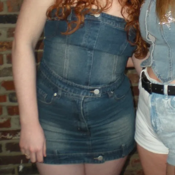 Cider Finesse Brand Georgina Blue Denim Tube Top & Mini Skirt - Image 9