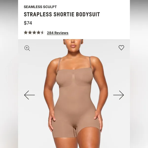 NWOT SKIMS Strapless Sculpting Mid Thigh Bodysuit size‎ S Sienna - Image 6