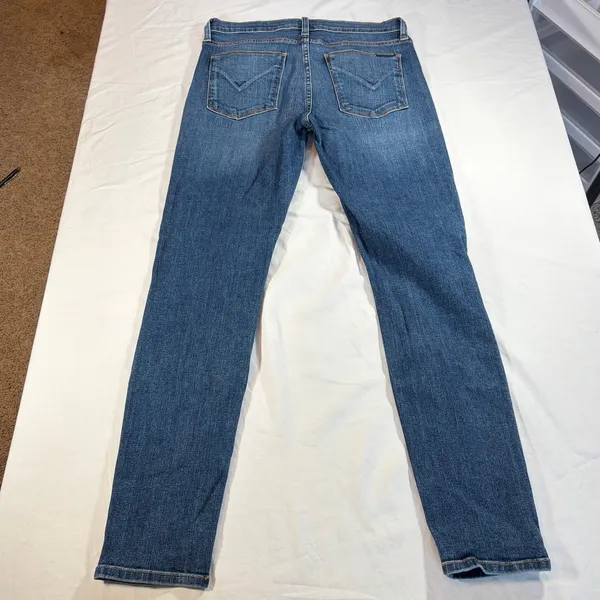 Hudson womens Nico midrise ankle super skinny jeans. Size 28. mild distress - Image 2