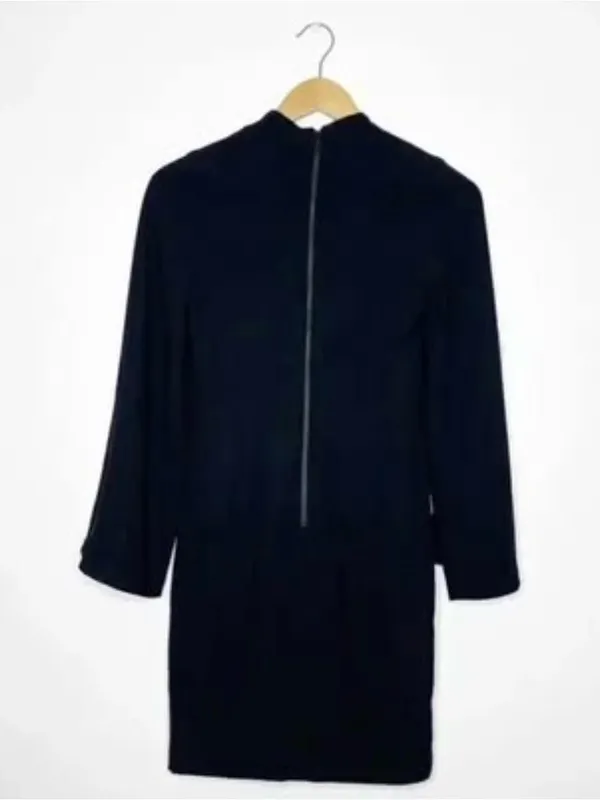 Bardot Aritzia Mock-neck Cold-shoulder Cut Out Sheath Dress Size 4 XS - Image 3