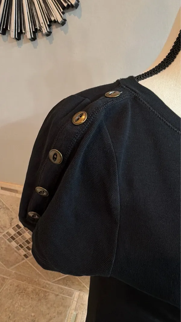 Ralph Lauren Black Short-Sleeve Scoop Neck Top - Image 3