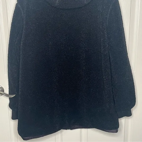 1 Madison Expedition Sz XL Black Faux Fur Fuzzy Hooded Jacket Insulated Sherpa - Image 12