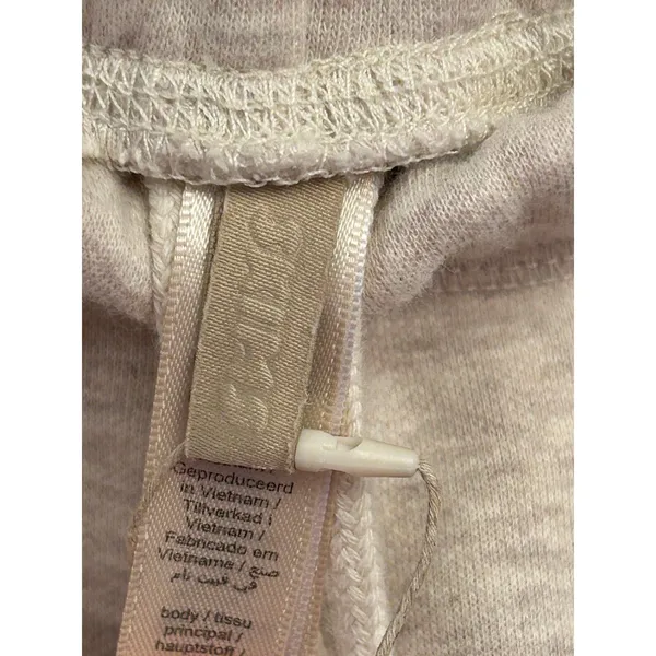 SKIMS Small Oatmeal Heather Cotton Fleece Classic Straight Leg Pants NWT - Image 10