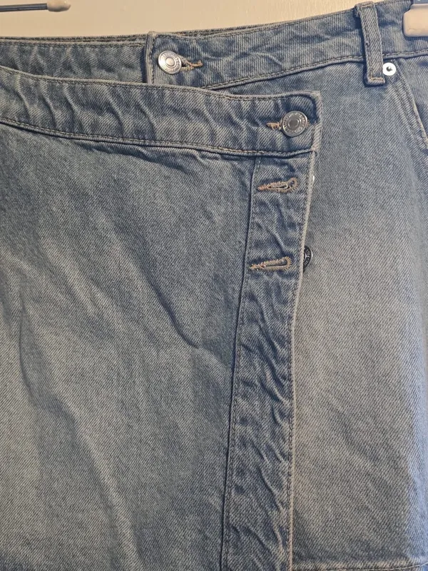Free People Light Wash Denim Skirt - Image 6