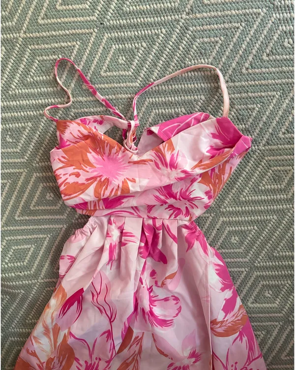 Pink floral dress - Image 3