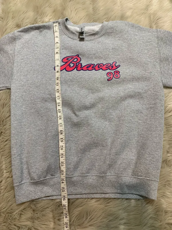 Morgan Wallen 98 Braves Crewneck Unisex Sweatshirt Gray Country Medium - Image 4