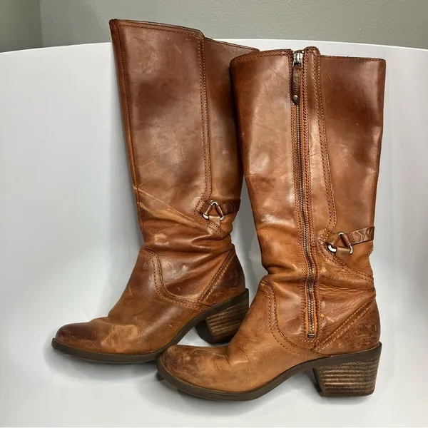 Teva Foxy Tall leather boots cognac leather size 6.5‎ - Image 2
