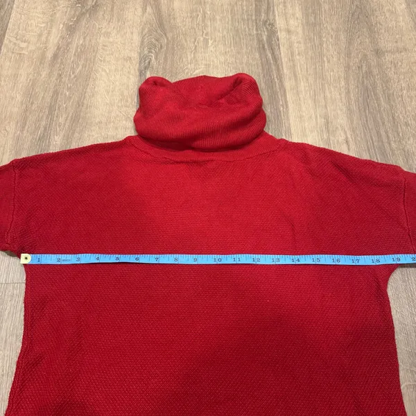 Talbots Red Cowl Neck Knit Sweater Womens Size Medium Turtleneck Pullover - Image 7
