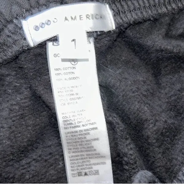 Good American Oversized Black Leo Sweatpants(Size 1,Small) - Image 5