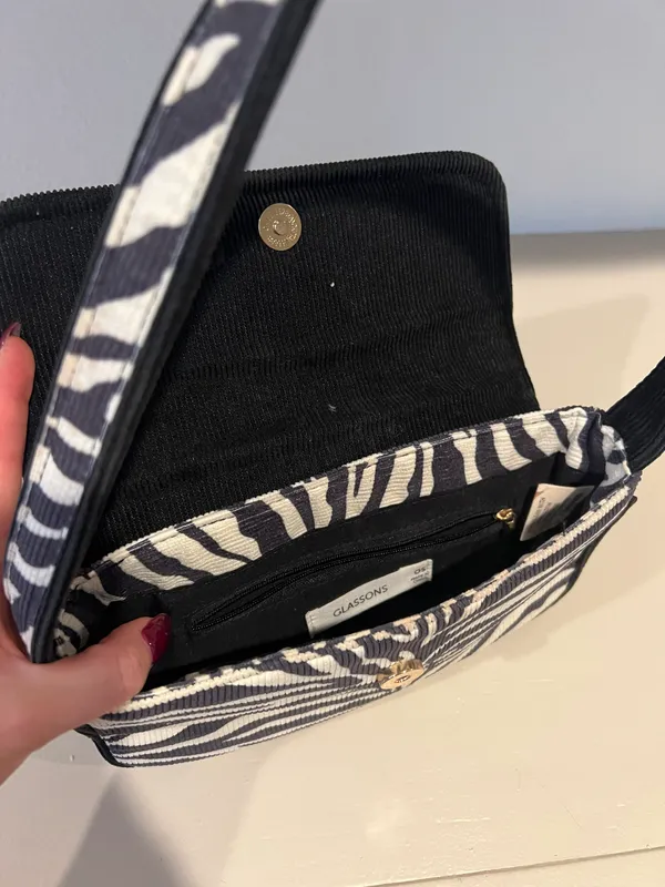 JustFab Glassons Zebra Shoulder Bag - Image 6