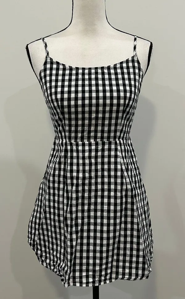 Gingham Skater Dress Multiple Size XS - Image 2
