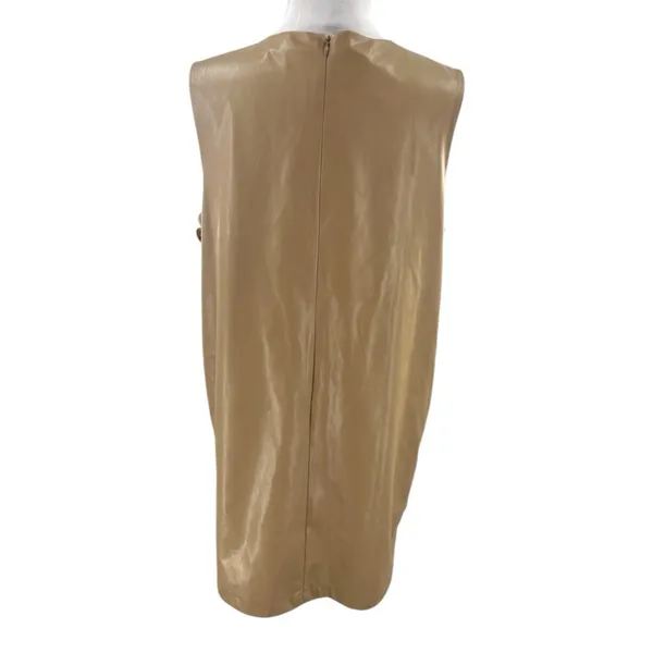 Tuckernuck HYACINTH HOUSE Bitsy Faux Leather Mini Swing Dress Butterscotch Sz‎ L - Image 5
