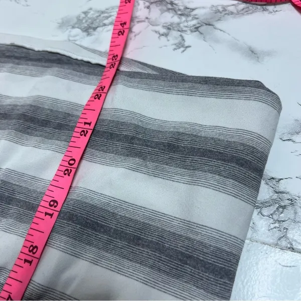 Lululemon radiant long sleeve striped wrap top‎ gray white - Image 3