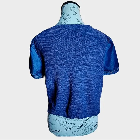 Zara Denimwear Blue Top Oversized Size X-Small - Image 2