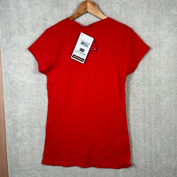 New Dale Earnhardt Jr. T-Shirt Womens Large Red Racing‎ NASCAR Short Sleeve Crew - Image 2