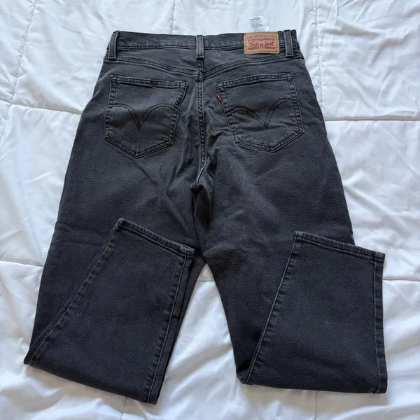 Levis Black Womens Size W30 L27 High Waisted Mom Jeans Gothic Grunge Vampire‎ - Image 9