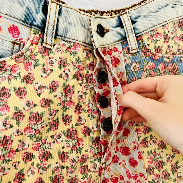Farm Rio Floral Denim Shorts - Image 4